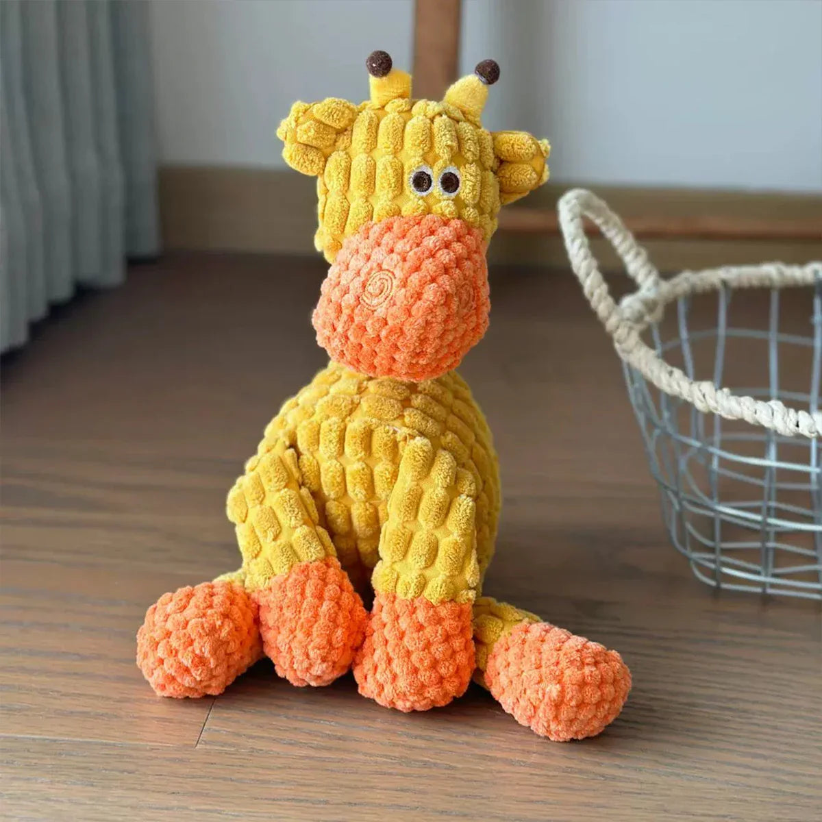 Donkey Plush Dog Toy with Squeaker – Interactive Chew & Fetch Toy for Small & Medium Dogs, 8.7–10.0 in (22–25.5 cm) Yellow China Mainland