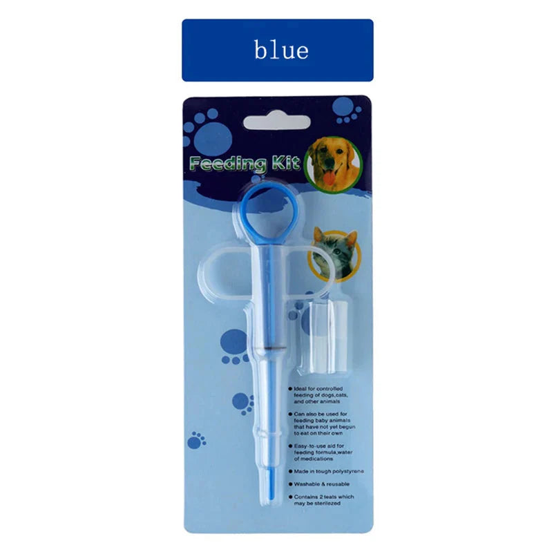 Pet Feeding Syringe – Safe & Easy Medicine Dispenser for Cats & Dogs blue