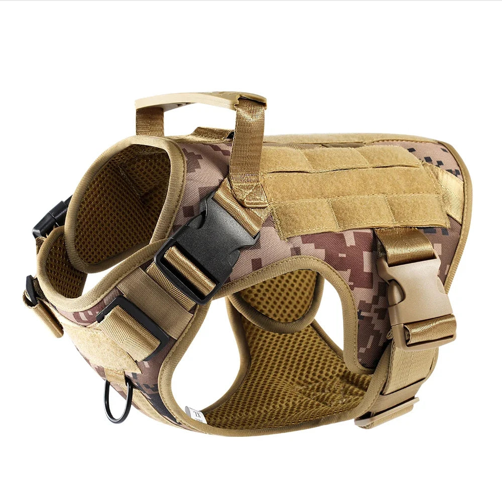 Dog Tactical Harness Vest Pet Dog Harness for Medium Large Dogs Reflective Dog Harness No Pull with Durable Soft Handle