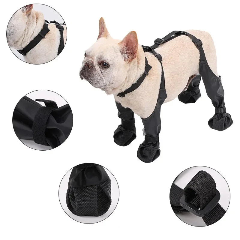 Waterproof Dog Boots - Anti-Slip Silica Gel Soft Sole Pet Shoes, Wear-Resistant Rain Boots for Dogs, Multiple Sizes & Colors