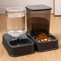Automatic Cat and Dog Feeder with Drinker - Pet Food Bowl and Drinker Set,Smart Portion Control for Cat and Dog,Without Battery 1set - both 1