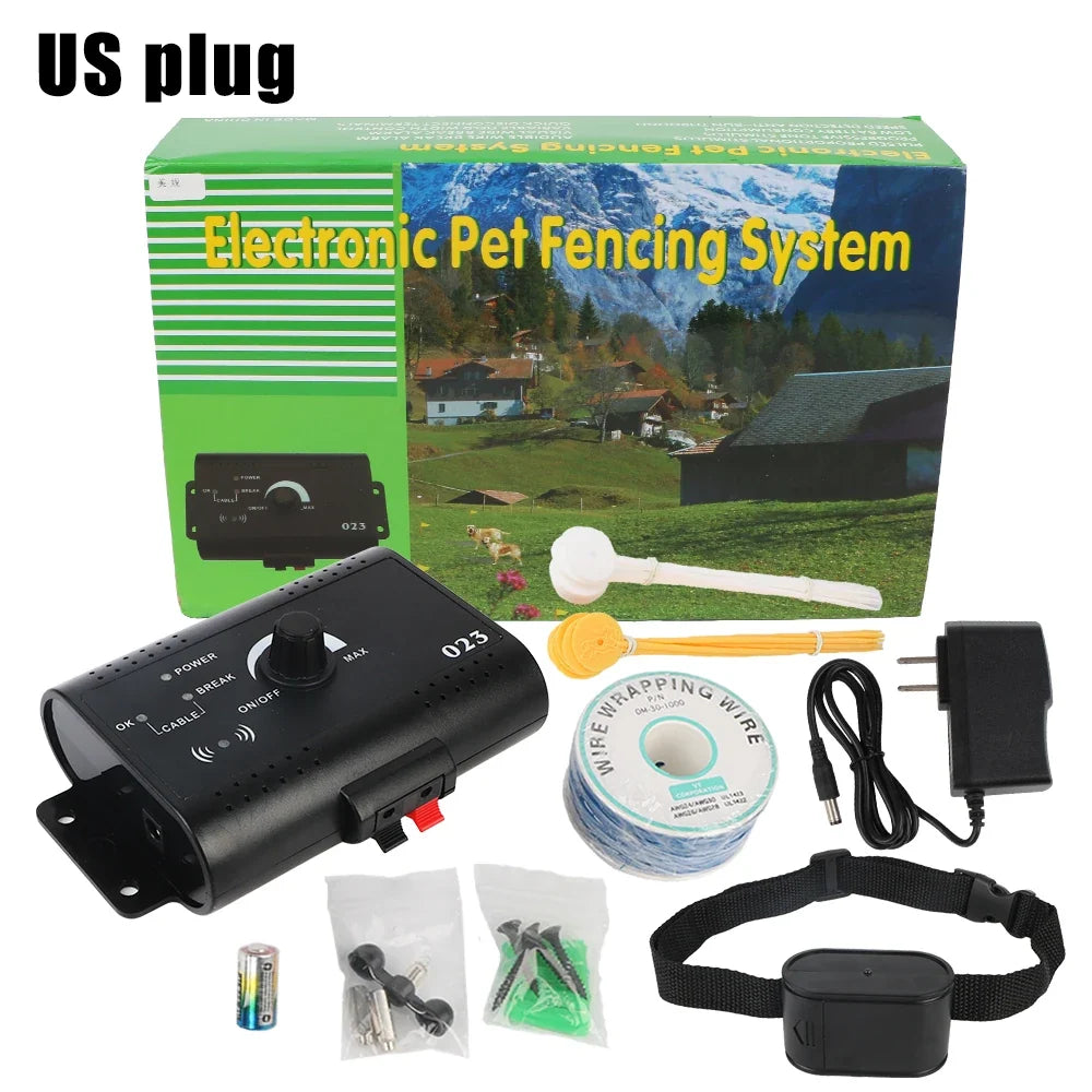 Electric Dog Fence Electronic Pet Fence System Containment Sound Shocked Collar Pet Accessories Dog Training Collar Waterproof