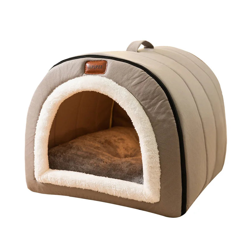 Self-Warming Pet Bed Cozy Cave Cat & Puppy House Indoor Sleeping Tent Nest for Small to Medium Dogs and Cats 2
