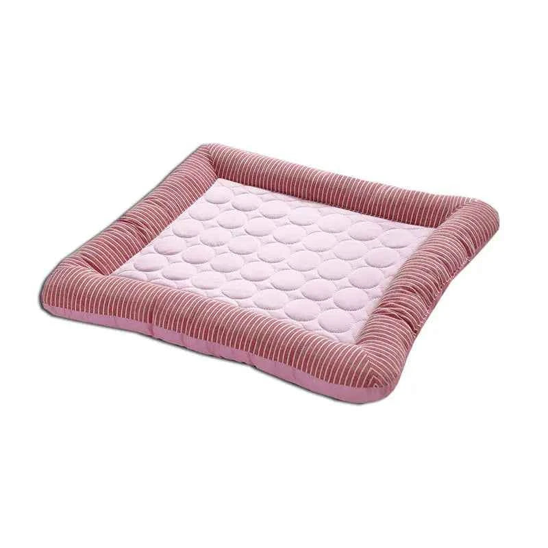 Cooling Pad Bed for Pets – Summer Ice Silk Mat Pink