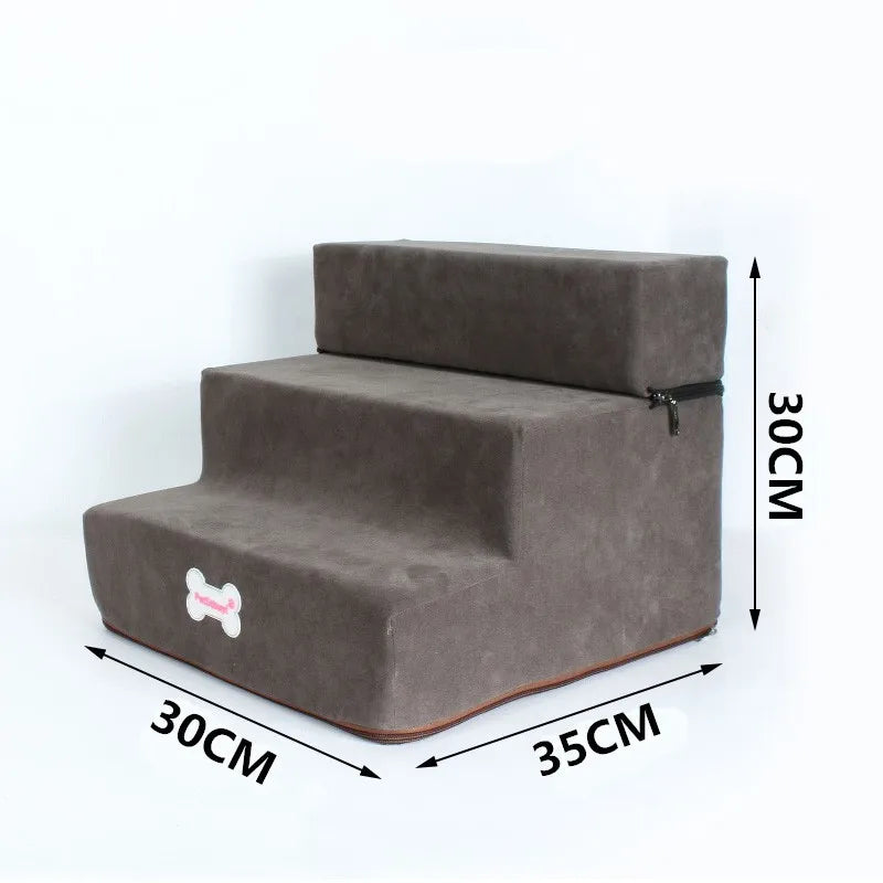 3-Step Pet Stairs for Small Dogs and Cats - Removable Washable Non-Slip Ramp Ladder three floors 3 China Mainland