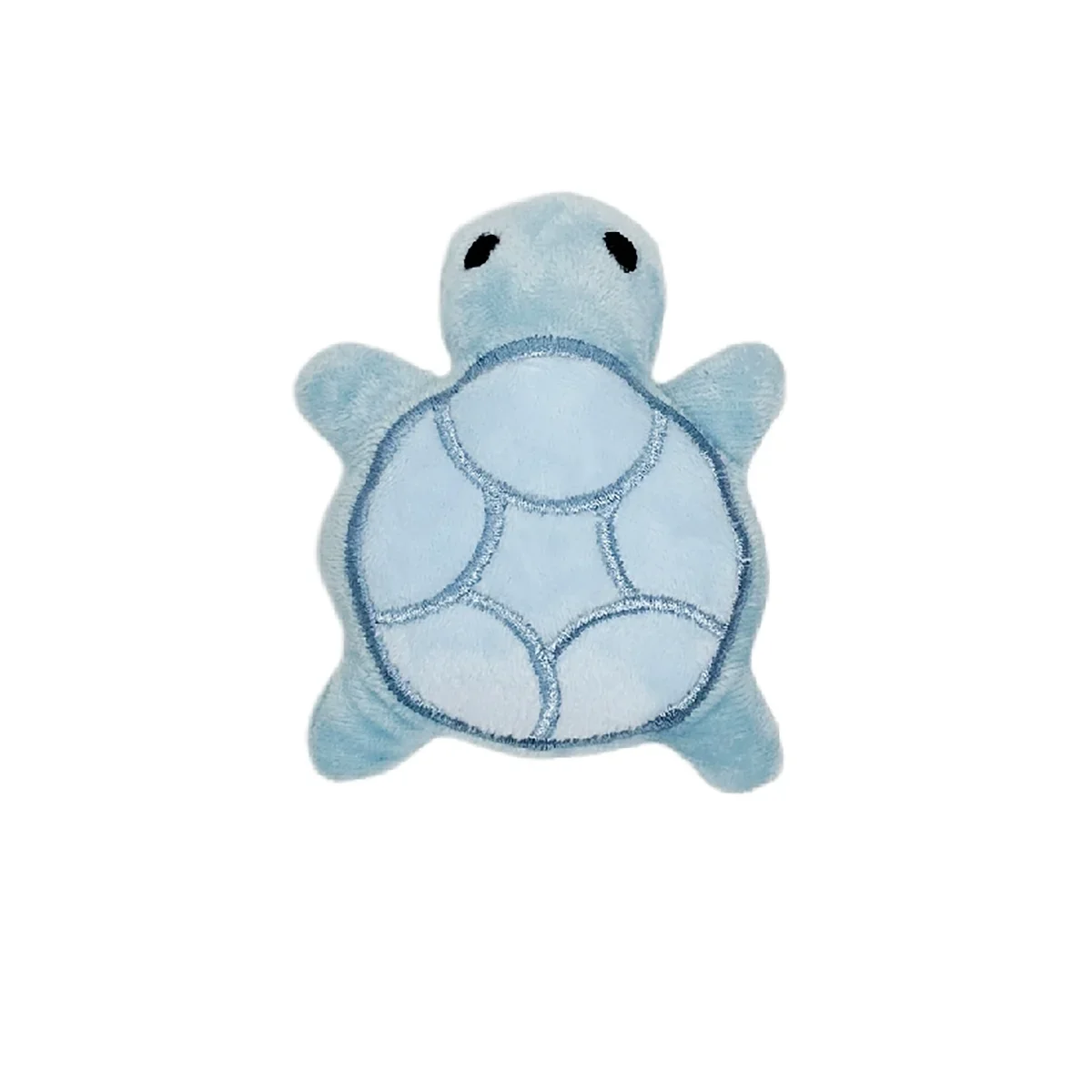 Plush Turtle Dog Toy for Puppies - Teething Chew Toy, Bite-Resistant Fleece for Dental Health & Interactive Play blue