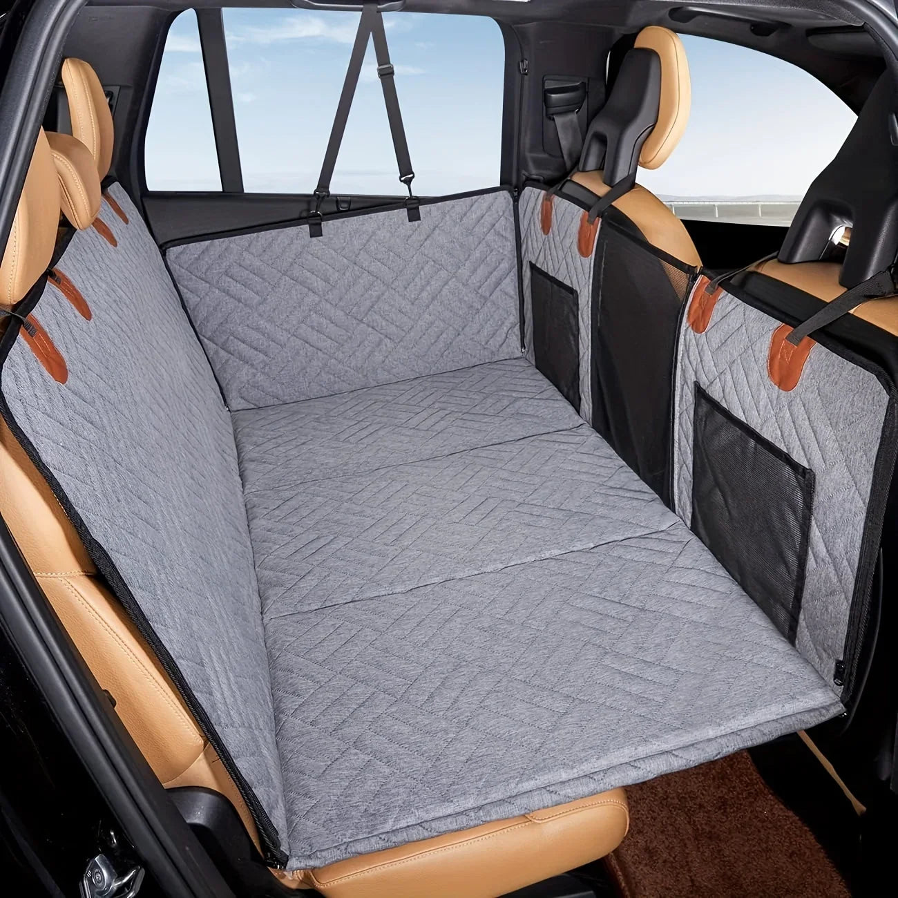 Dog Seat Cover Car Seat Cover For Pets,Waterproof Pet Seat Cover Hammock Scratch Proof Nonslip Durable Soft Pet Back Seat Covers Gray
