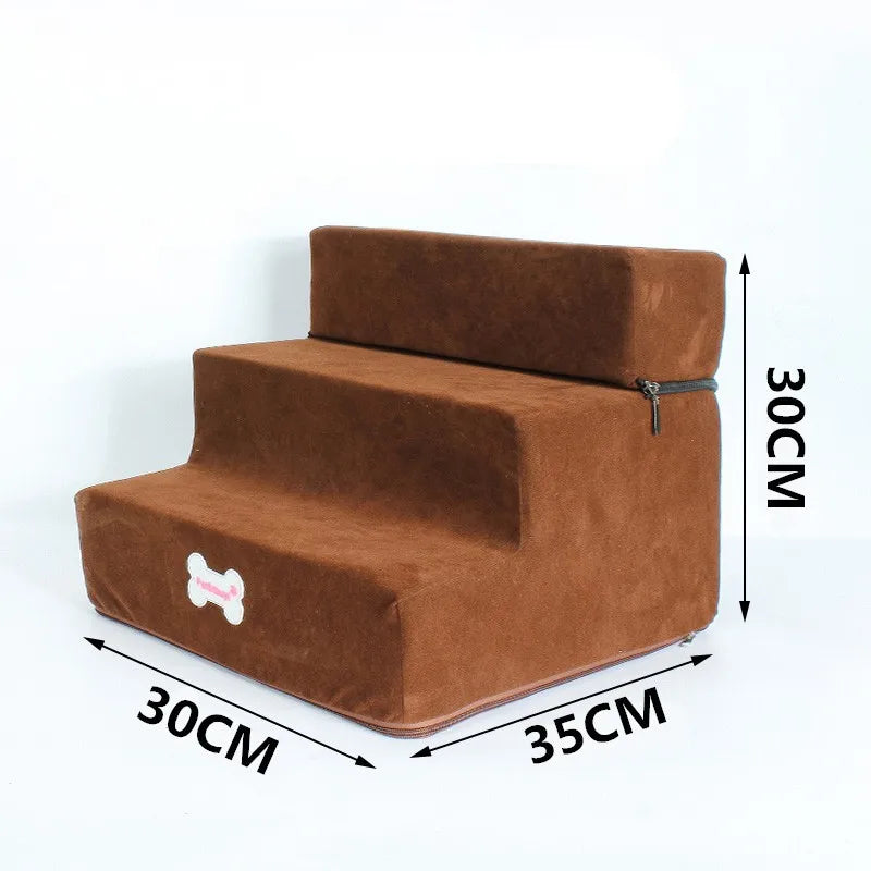 3-Step Pet Stairs for Small Dogs and Cats - Removable Washable Non-Slip Ramp Ladder three floors 5 China Mainland
