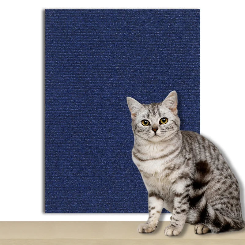 Anti Cat Scratch Sofa Protector | Self Adhesive Carpet Scratch Pad for Cats Dark Blue Default