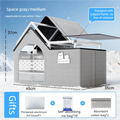 2025 Cat Air Conditioning House With Frame Summer Cat Cooling House Cat Ice House Dog Ice House Dog Four Seasons Cat Pet Igloo Grey-M-frame