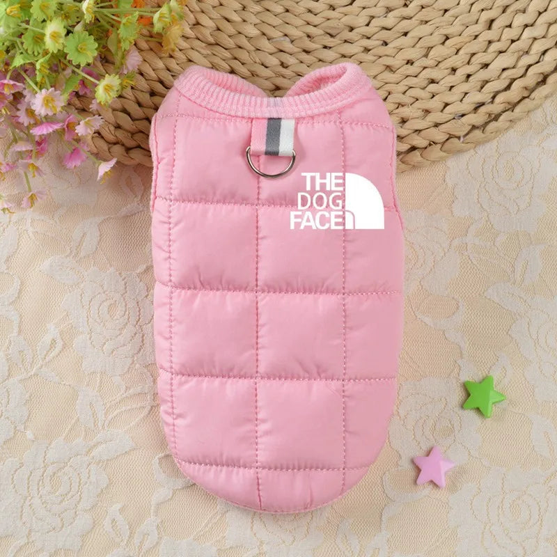 Pet Dog Clothes Adidog Dog Hoodies Autumn Winter Warm Coat for Large Dogs Jacket Sweater Puppy French Bulldog Clothing dog face Pink