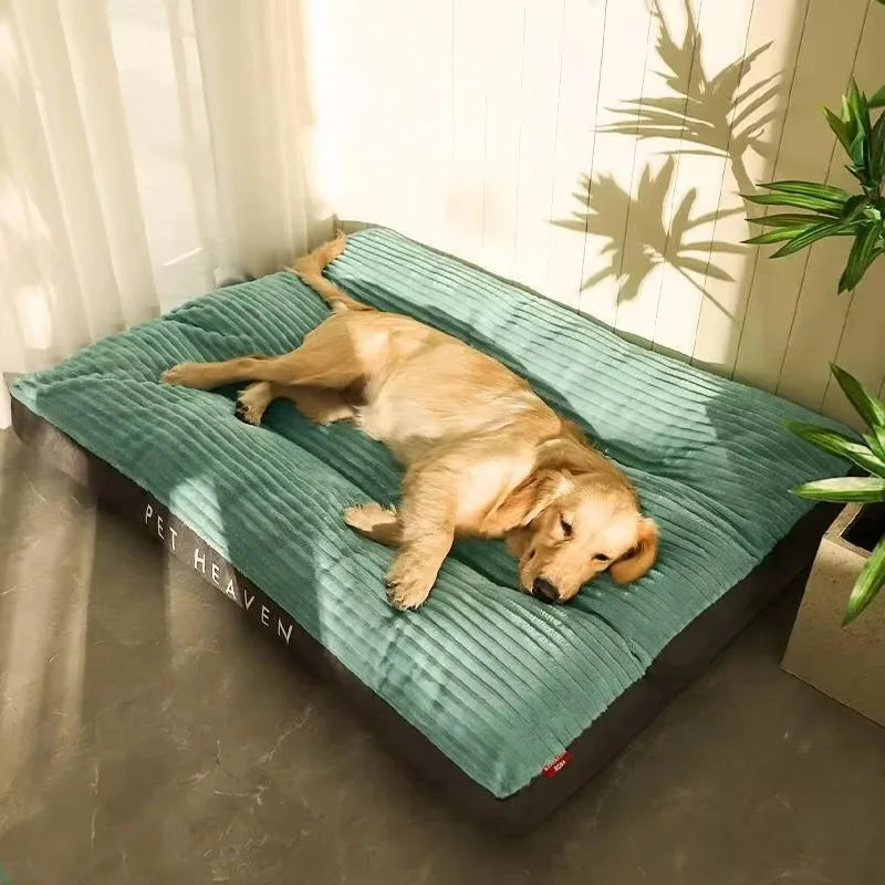 Warm Dog Bed Pet Sofa Winter Mat for Halloween and Christmas — Cozy Puppy Basket (Medium & Large) Green China Mainland
