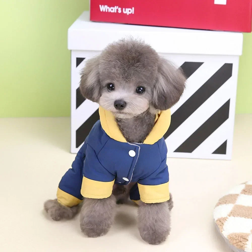 Waterproof Pet Clothes for Dog Winter Warm Dog Jacket Coat Cat Small Dog Hooded Jumpsuit Snowsuit Puppy Outfits for Cold Weather