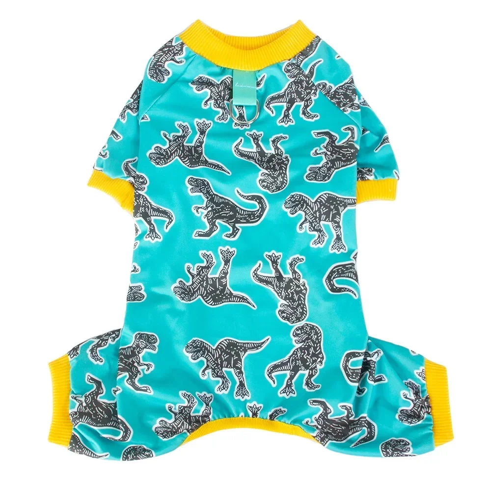 Dog Pajamas for Small Dogs Girl Boy Puppy Pjs Summer Pet Onesies for Chihuahua Yorkie Teacup Cute Soft Material Stretch Outfit green