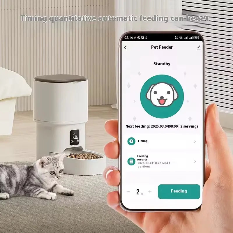 App Controlled Smart Pet Feeder Automatic Timer Quantitative Visible Feeding Machine For Dog Cat Dry Food Dispenser Pet Accessor