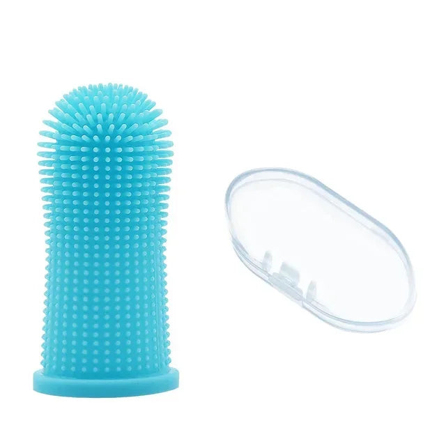 Silicone Finger Toothbrush for Dogs & Cats – 360° Ultra-Soft Non-Toxic Pet Toothbrush with Storage Case