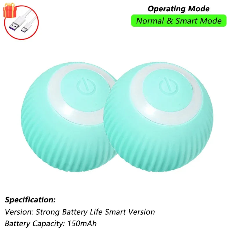 Interactive Smart Cat Toy Ball | Automatic Rolling Ball with Obstacle Avoidance 2 Blue Smart New Version