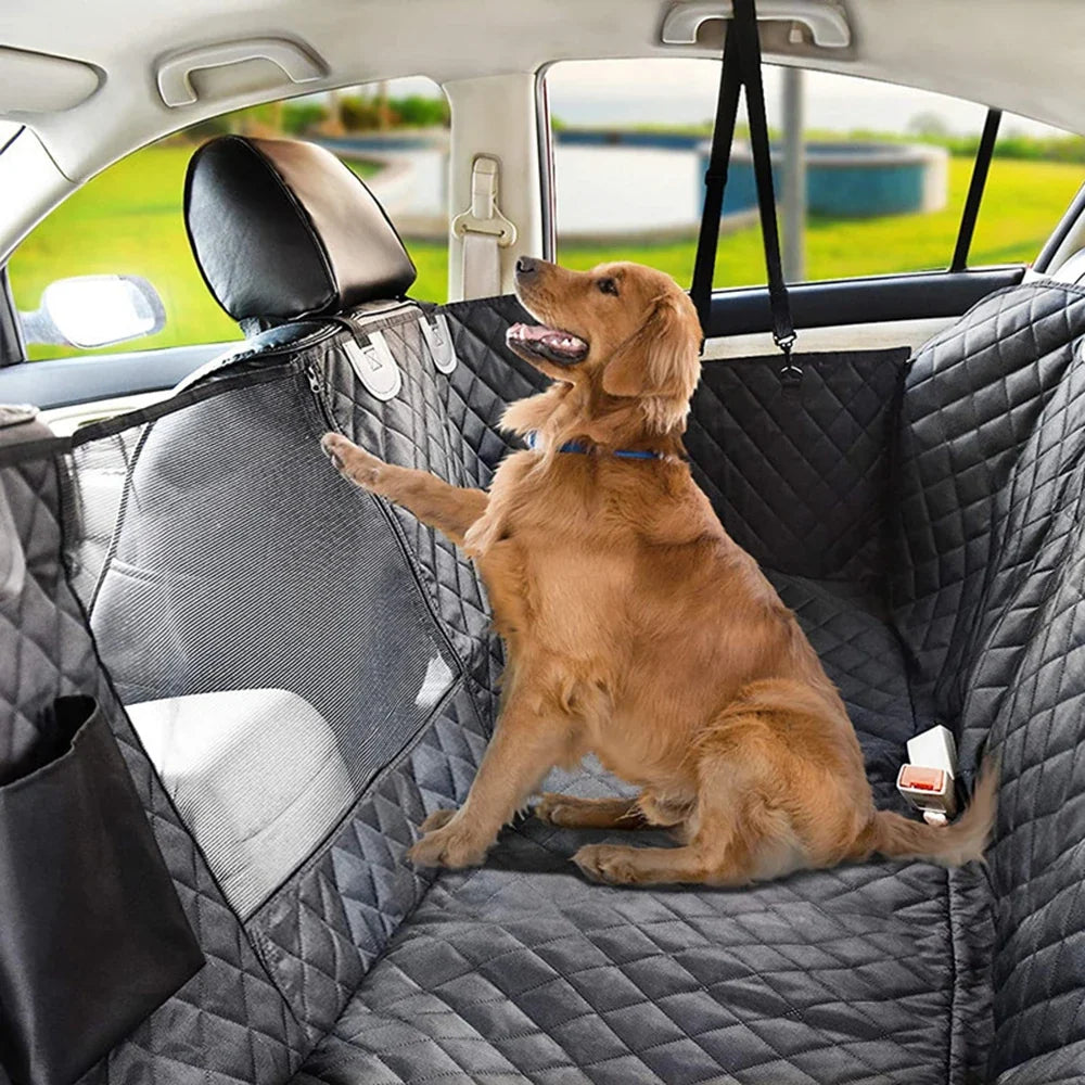 Dog Seat Cover for Back Seat, Waterproof with Mesh Window, Scratch Prevent Anti-slip Dog Bed Car Hammock, Standard Default Title