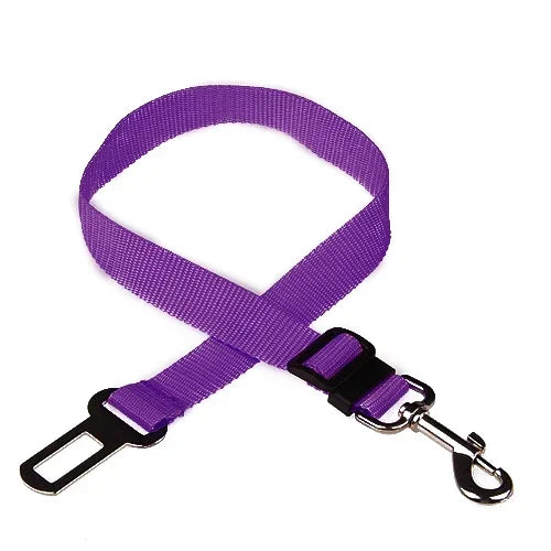 Dog Seat Belt | Quick Release Pet Safety Belt for Car Travel PURPLE