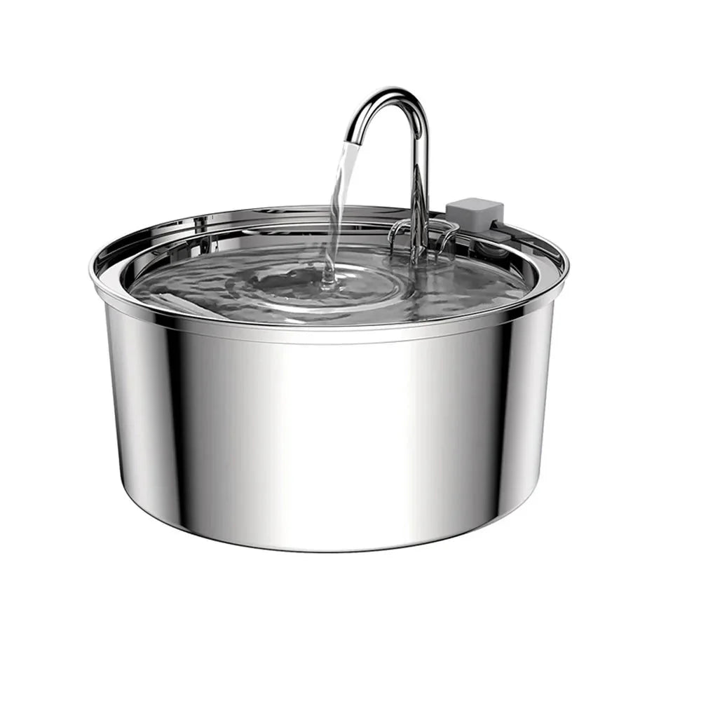 Stainless Steel Pet Water Fountain – USB Automatic Cat & Dog Bowl Standard edition