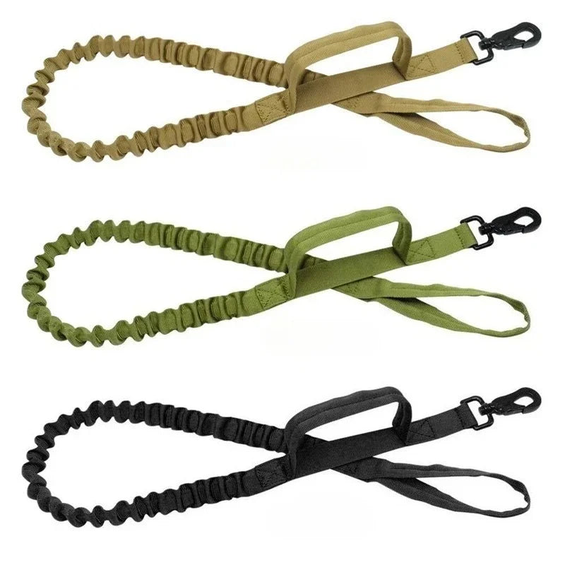 Tactical Military Dog Collar Leash Adjustable Nylon Leash for Medium Large Dogs Heavy Duty Dog Leash with Shock Absorption