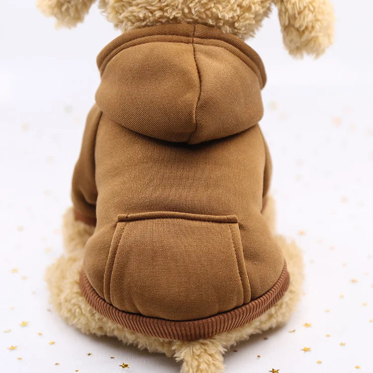 Pet Dog Clothes For Small Dogs Clothing Warm Clothing for Chihuahua Coat Puppy Outfit Pet Clothes for French Bulldog Hoodies Coffee