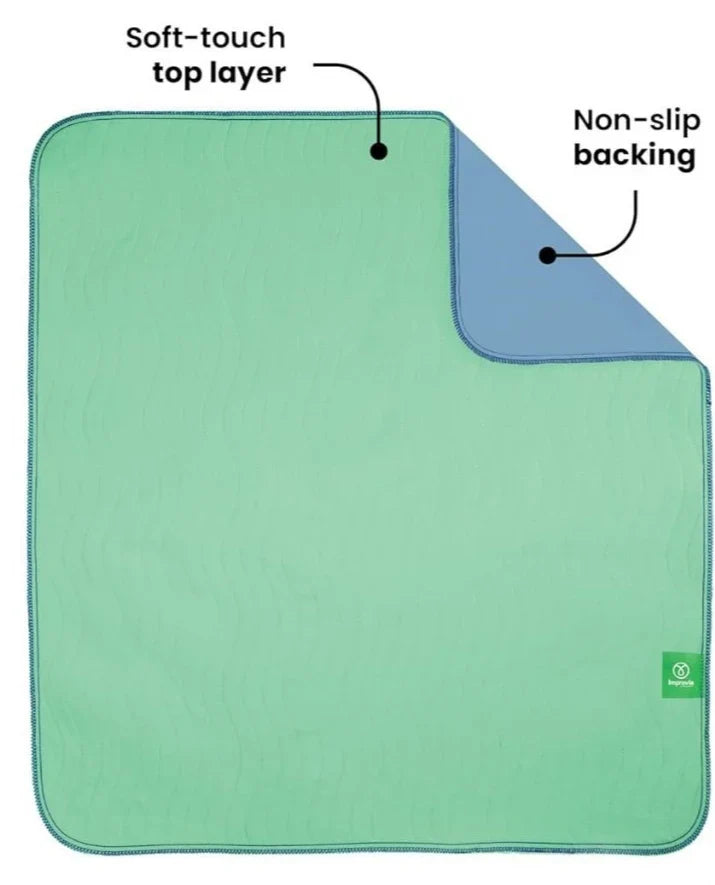 Reusable Waterproof Pet Mat Washable Nursing Pad Anti Slip Urine Pad Dog Cat Turnover Mattress green