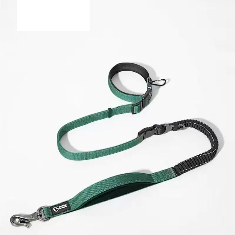 Tactical Dog Collar with Leash - No-Pull Anti-Escape Collar for Large & Medium Dogs, Outdoor Training Pet Collar Green leash China Mainland
