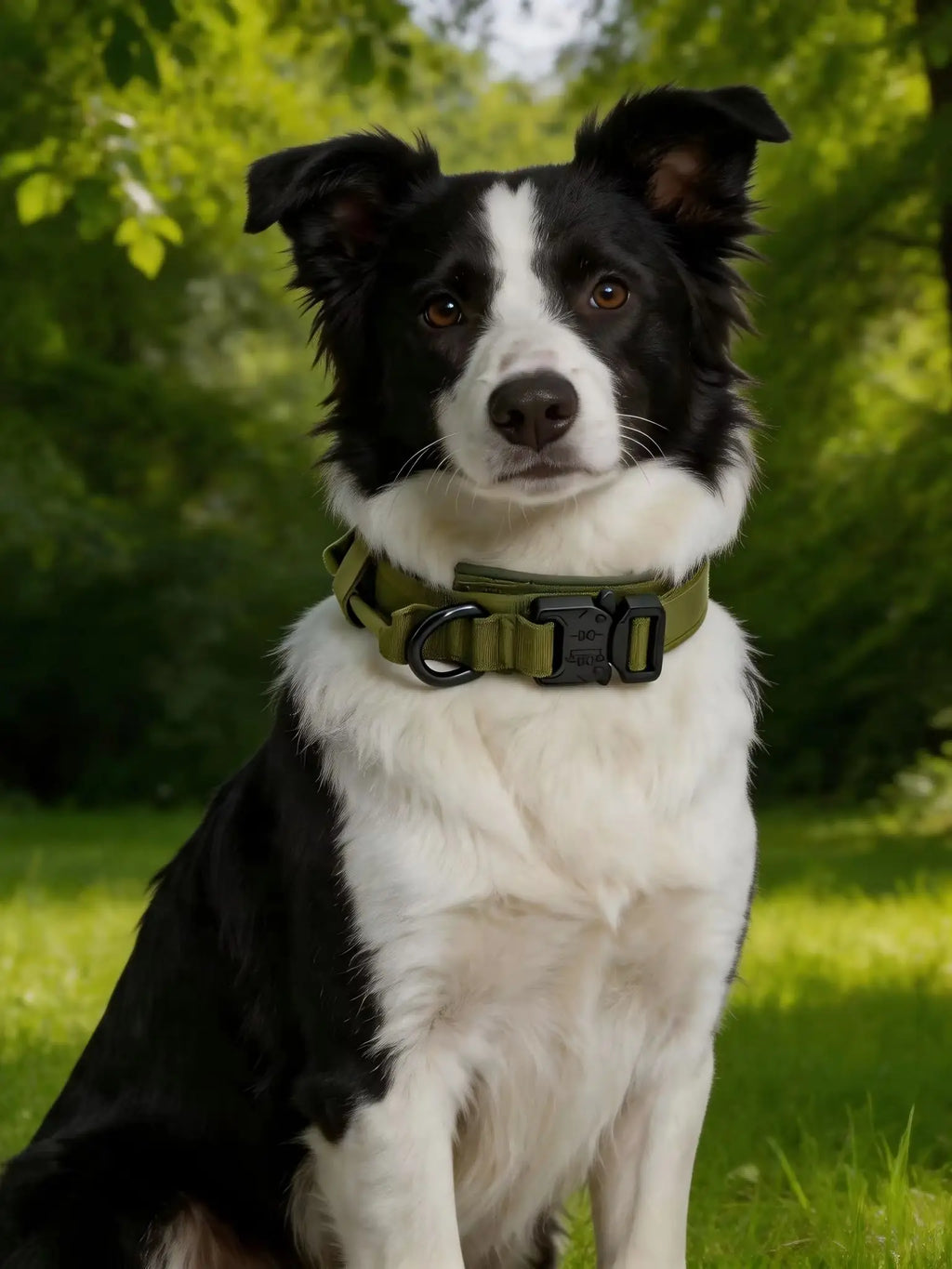 Tactical Dog Collar Adjustable Nylon Dog Supplies With Heavy Duty Metal Buckle Durable Training Collar For Medium And Large Dogs