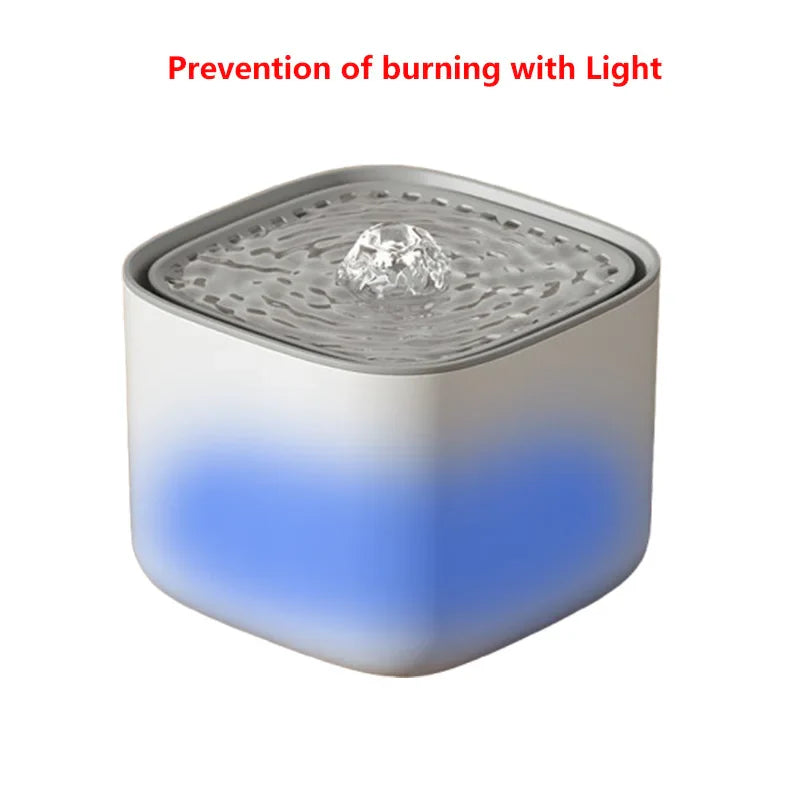 101oz/3L Pet Water Fountain Automatic Induction Circulating Filtering Cat Water Drinker USB Electric Mute Cats Water Dispenser White Upgrade 3L
