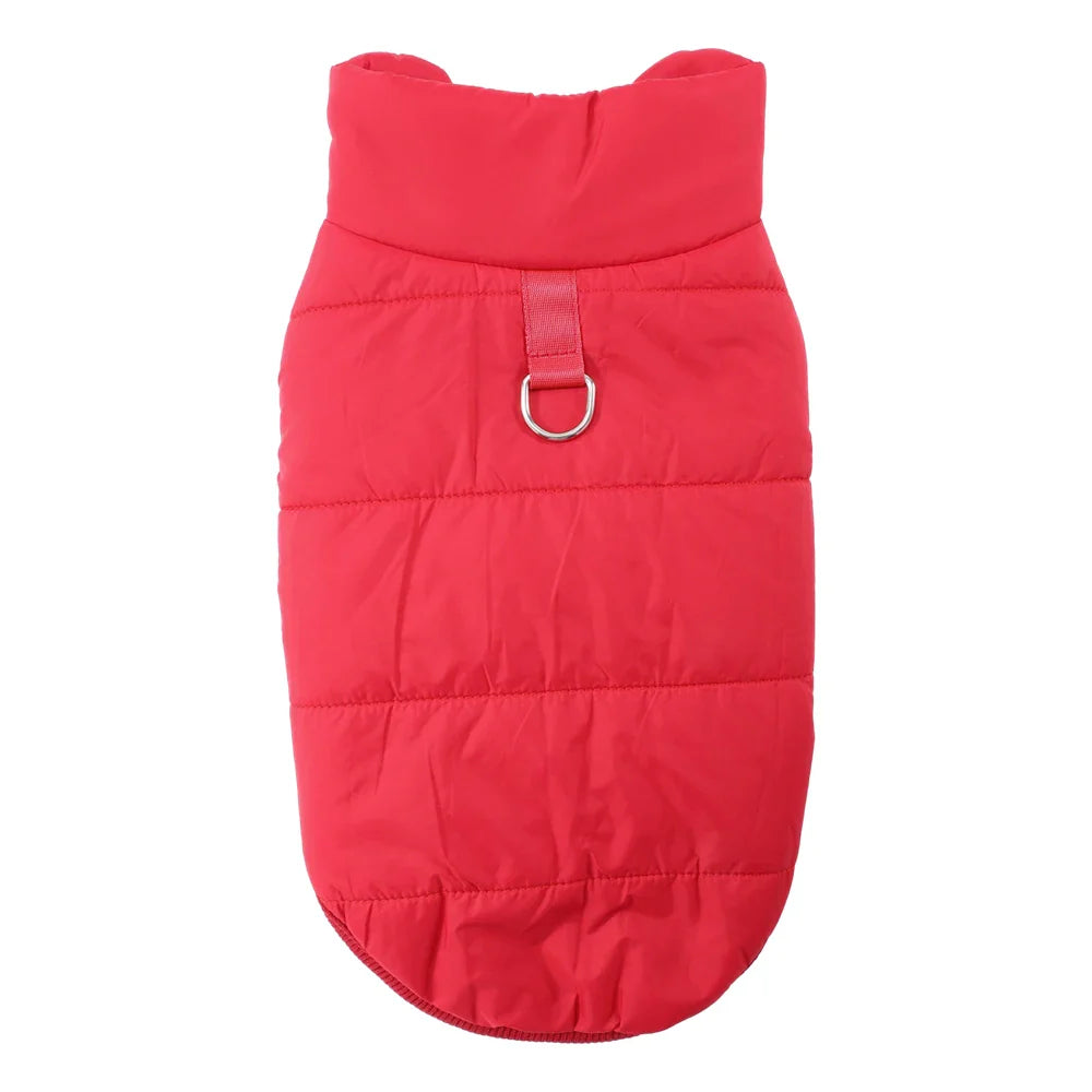 Waterproof Fleece Dog & Cat Winter Coat XS-XL – Thick Windproof Puppy Jacket Vest for Small Breeds (Chihuahua Yorkie Dachshund Beagle) Red China Mainland