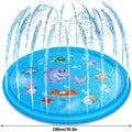 65/100CM Thickened Dog Spray Water Play Mat Cat Playmat Letter Dolphin Theme Pet Sensory Playing Crawling Induction Toy D 100cm
