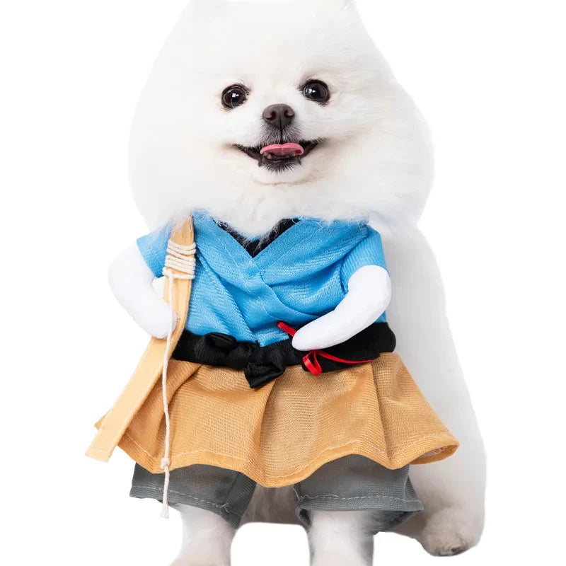 1PCS Halloween Dagger Pet Transformation Dress Festival Funny Knife Holding Dog Clothes Cat Standing Dress Pet Dress Up 5