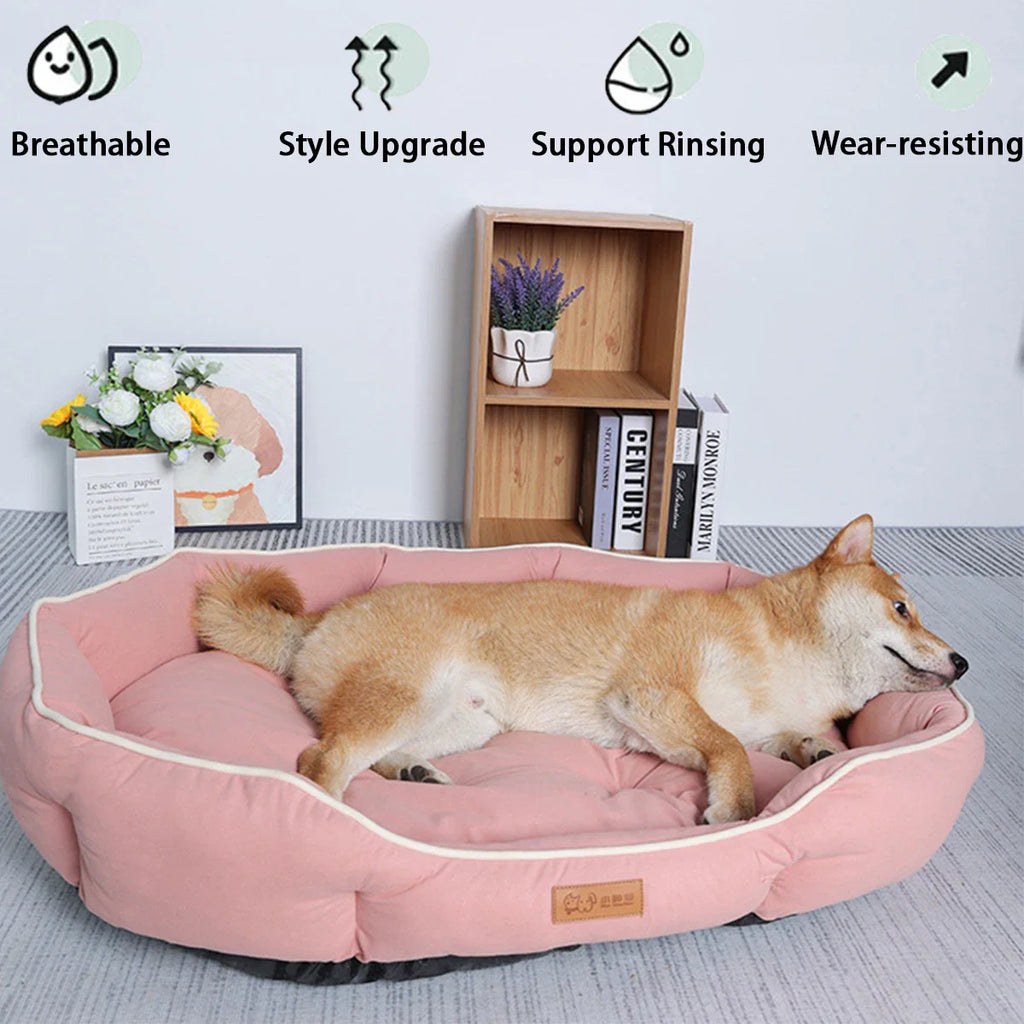 Large All-Season Cooling Pet Bed – Breathable Dog & Cat Pad for Puppies, French Bulldog, Small Dogs