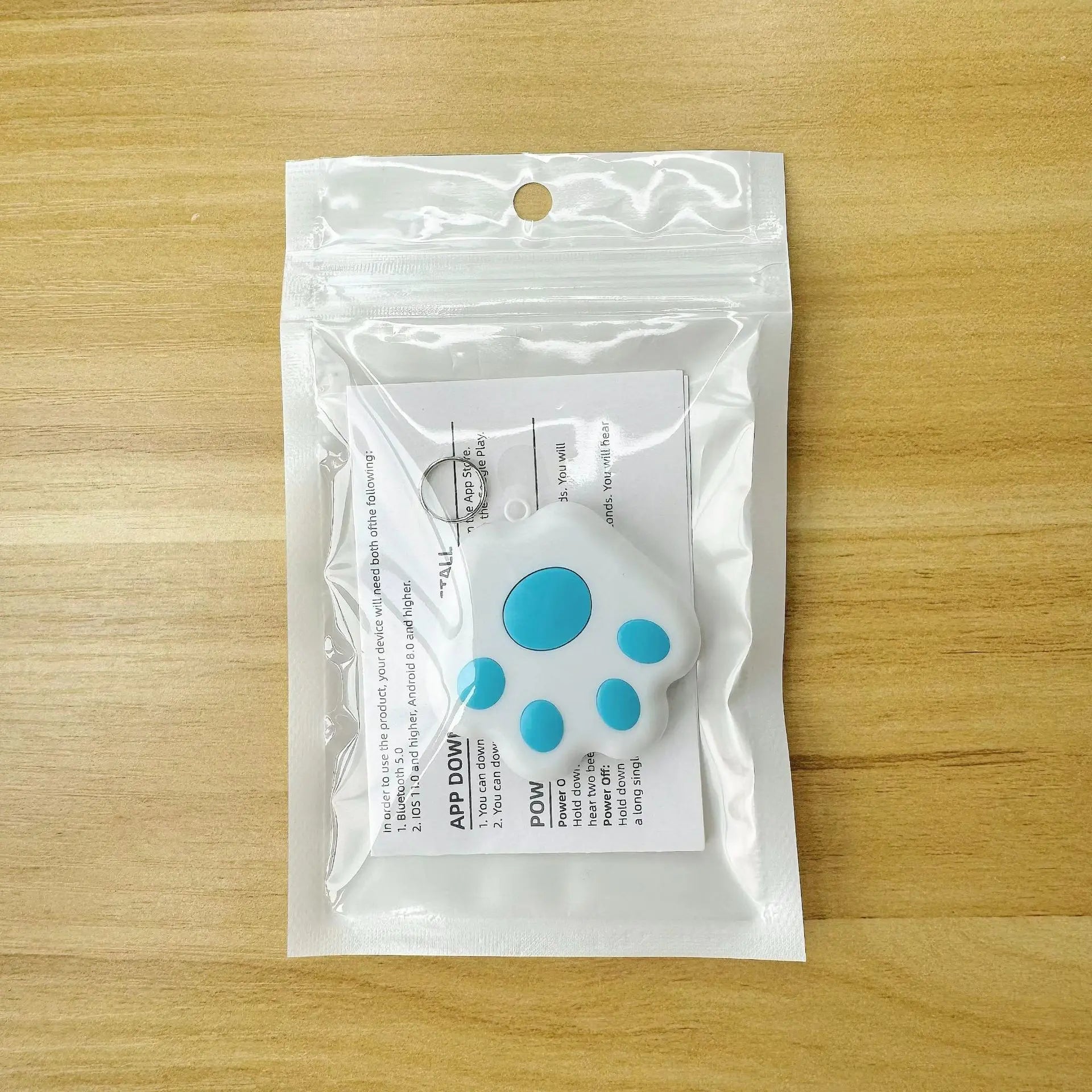 Pet Dog Cat Children's Intelligent Anti Loss Device Bluetooth 5.0 Mobile Phone Two-way Alarm Car Wallet Keychain Accessories Blue 1PC