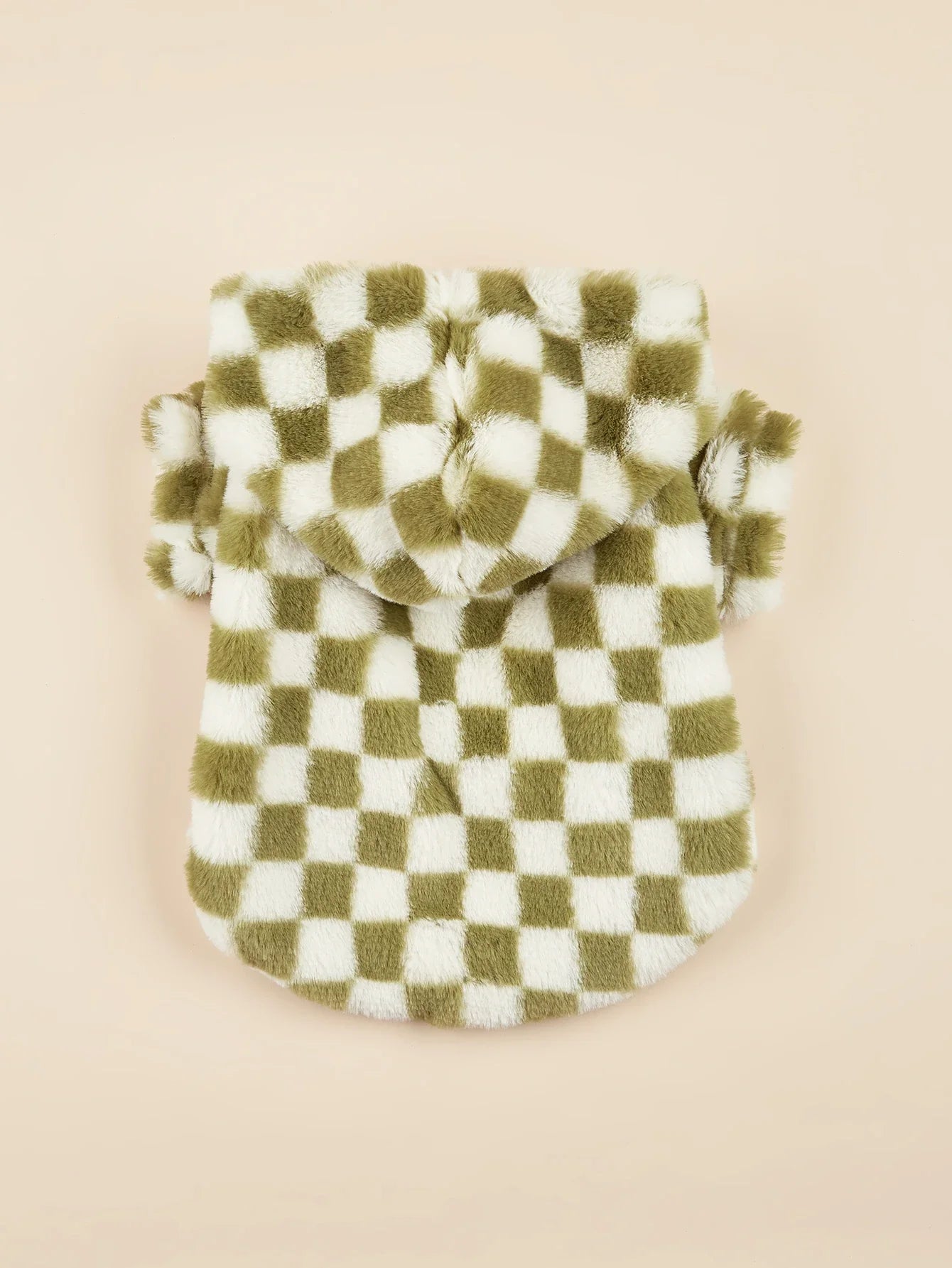 Pet Clothes for Dog Cat Puppy Hoodies Coat Plaid Sweatshirt Dog Warm Outfits for Small Medium Dog for Autumn Winter Green
