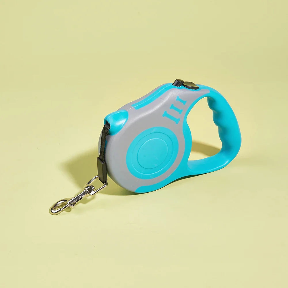 3m 5m Dog Leash Strong Nylon Puppy Lead For Small Medium Large Dogs Cats Automatic Retractable Durable Yorkshire Pet Supplies Blue Gray