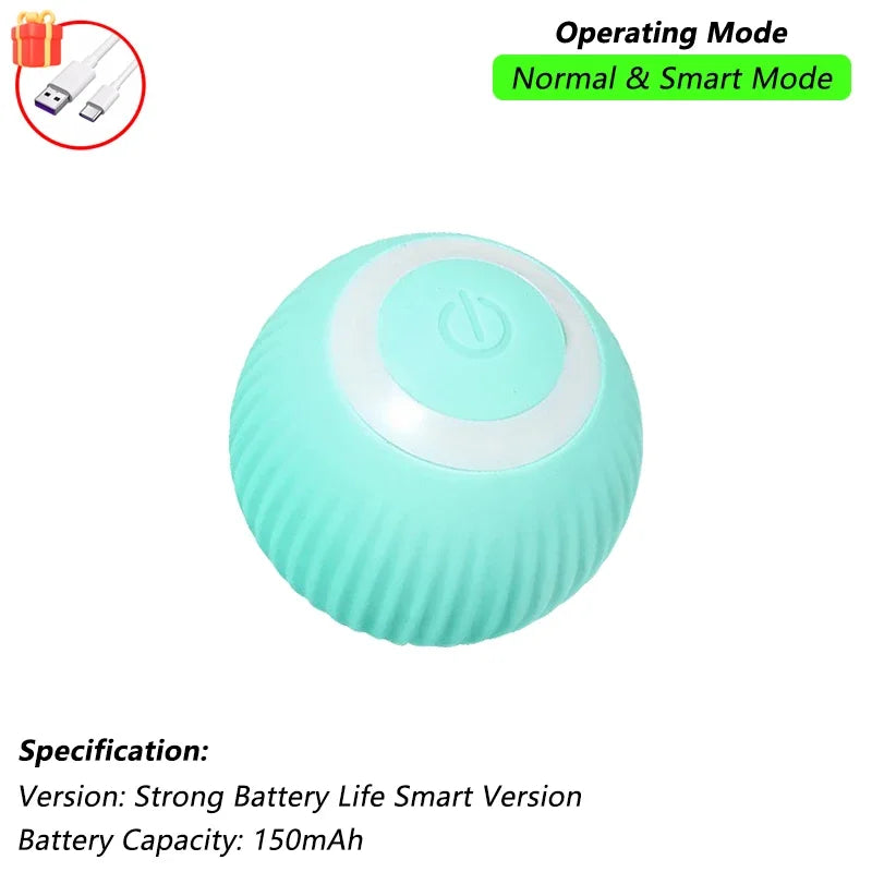 Interactive Smart Cat Toy Ball | Automatic Rolling Ball with Obstacle Avoidance Blue Smart New Version