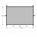 New Portable Retractable Pet Barrier Fences Folding Mesh Pet Safety Gate with Hooks Anti-Escape Dog Isolation Gate Stairs 110-72cm