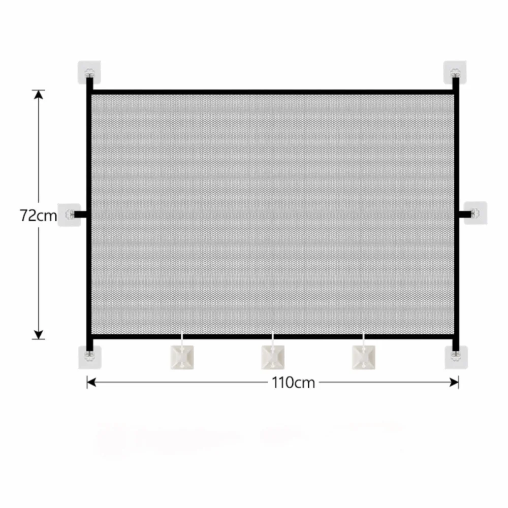 New Portable Retractable Pet Barrier Fences Folding Mesh Pet Safety Gate with Hooks Anti-Escape Dog Isolation Gate Stairs 110-72cm