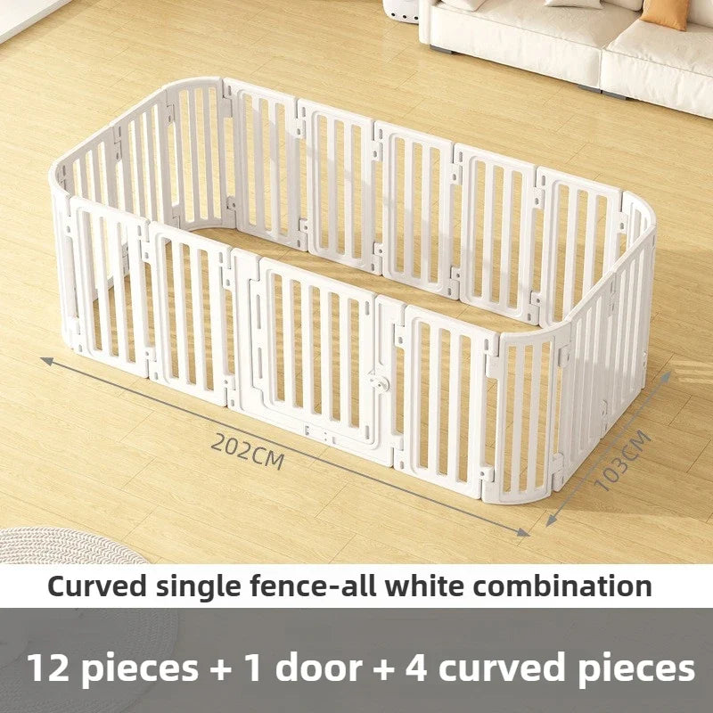 Indoor Household Pet Fence Waterproof Dog Fence Large Dog Protective Fence Free Combination Large Space Pet Isolation Fences 12 pieces Height 67CM