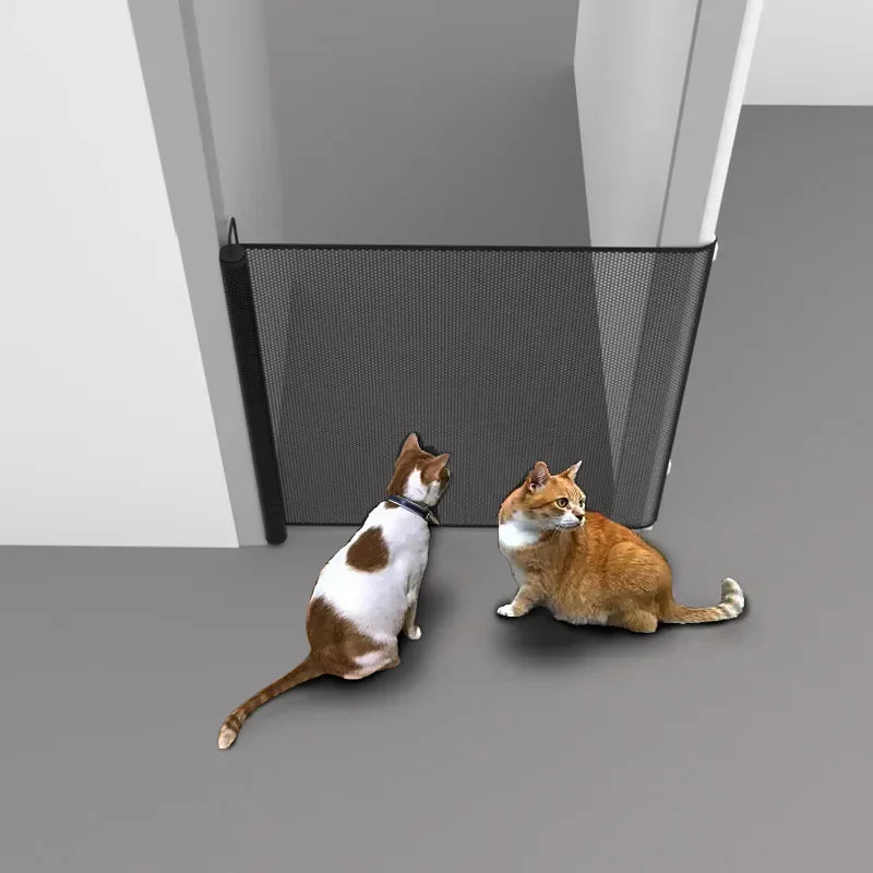 Automatic Retractable Pet Gate Fence Dog and Cat Fences Indoor Stair Walkway Isolation Net Security Fence Pet Products