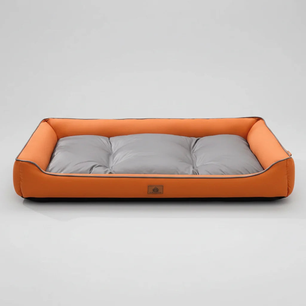Large Waterproof Dog Bed – Cooling Pet Mat for All Season Use Orange