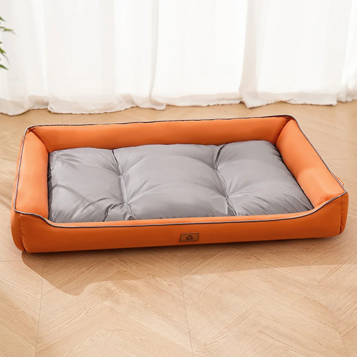 Large Dog Bed Waterproof Dog Bed for Big Dogs Summer Cooling Cat Bed Soft Sleeping Pet Mat All Seasons Puppy Mat for Chihuahua Orange