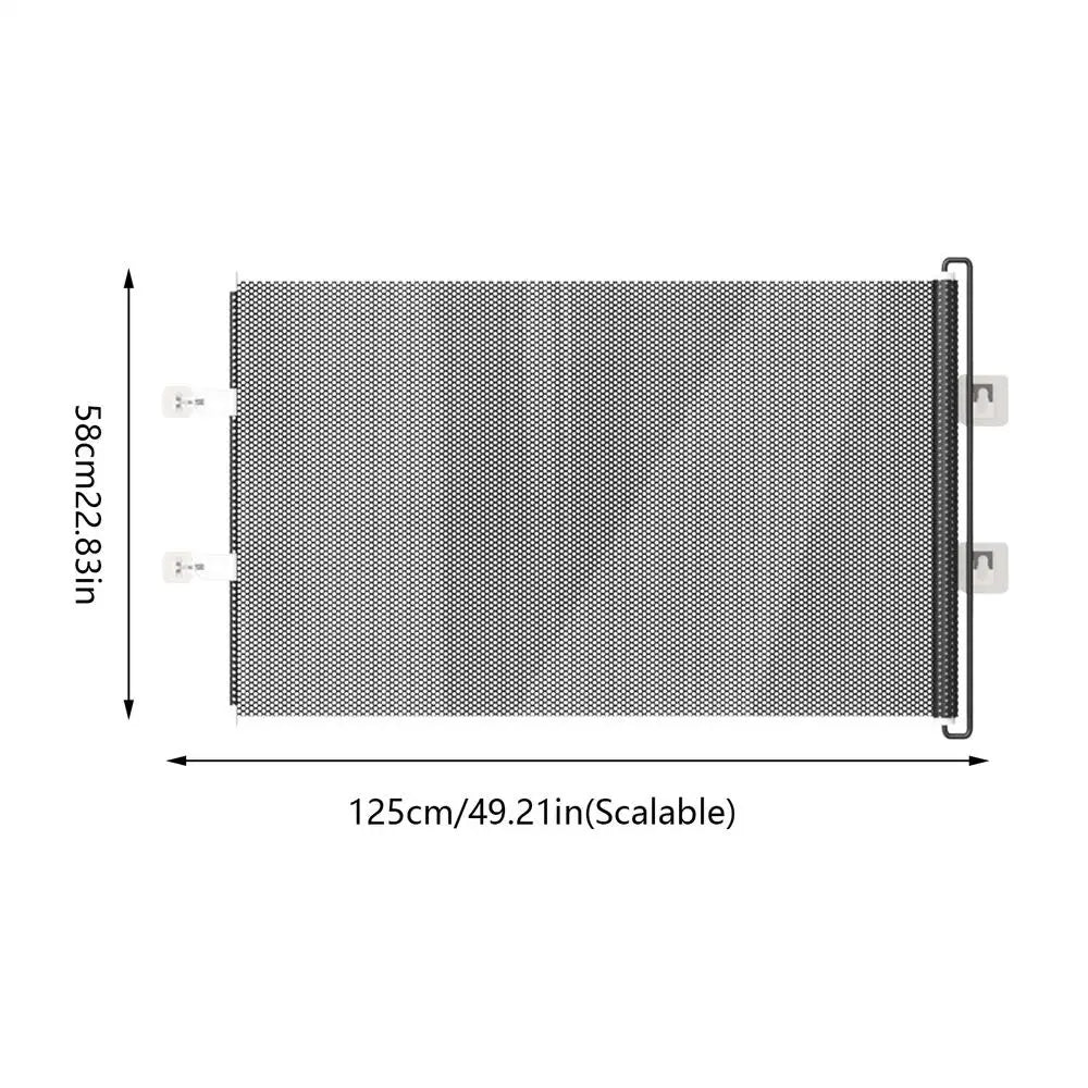 Retractable Barrier Fences Mesh Design Higher Design Mesh Stairs Gate Easy Install Punch-Free Dog Safety Fence Pet Supplies