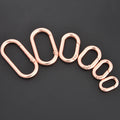 5pcs Metal Oval O Ring Spring Clasp Openable Round Carabiner Keychain Clips Hook Dog Chain DIY Jewelry Buckle Rose