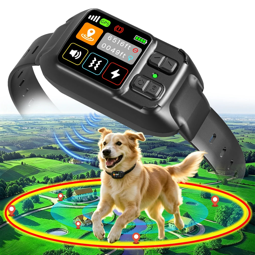 GPS Wireless Dog Fencing System - Electric dog fencing with GPS Electric Satellite Technology,Customizable regions,15-2000m
