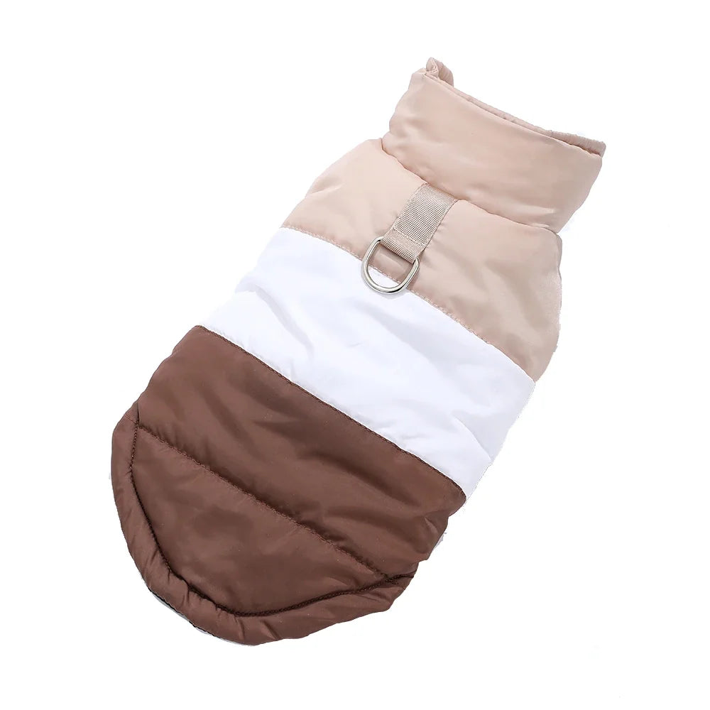Dog Clothes For Autumn Winter Warm Pets Jacket With D-ring Outdoor Waterproof Puppy Vest Coat For Small Medium Dogs Yorkshire