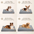 Large Dog Bed Washable Rectangular Dog Pet Pillow Bed with Linen Cover Foam Base Waterproof Lining Calming Sleep Pet Bed Mattress Grey United States