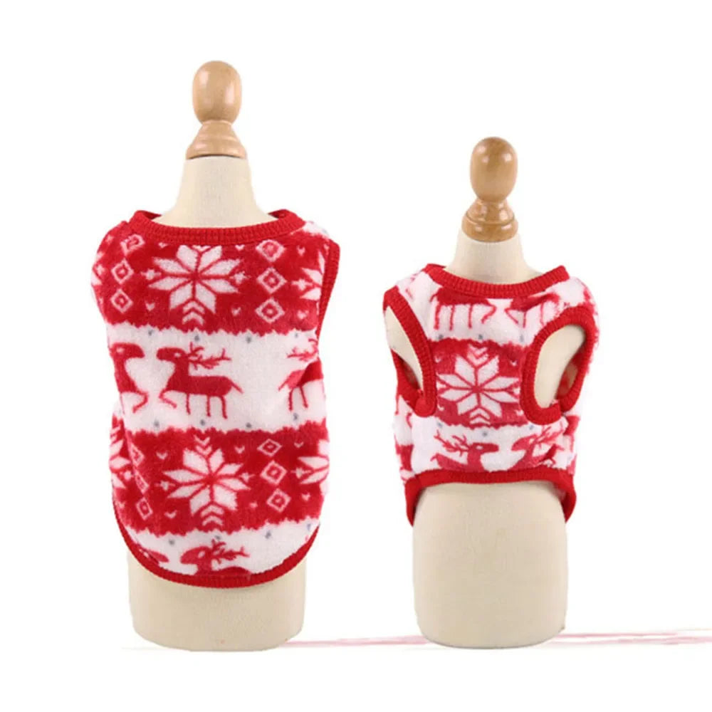 Dog Hoodies Christmas Halloween Dog Holiday Sweater Coat Puppy Snow Elk Reindeer Snowman Cosplay Clothes for Dog Pet Cat Costume D